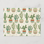 Southwest Geo Step | Cactus Pattern Briefkaart (Voorkant)