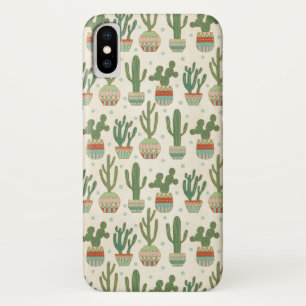 Southwest Geo Step   Cactus Pattern iPhone X Hoesje