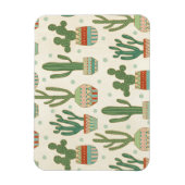 Southwest Geo Step | Cactus Pattern Magneet (Verticaal)