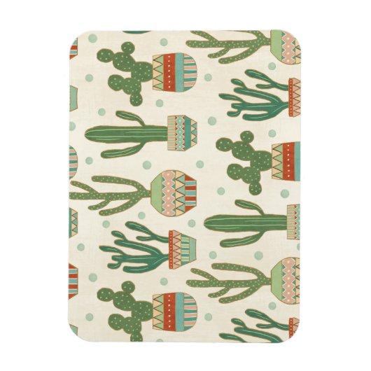 Southwest Geo Step | Cactus Pattern Magneet (Verticaal)