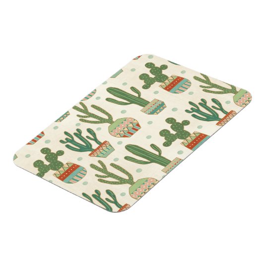 Southwest Geo Step | Cactus Pattern Magneet (Linkerzijde)