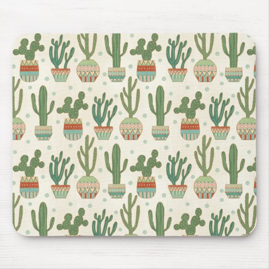 Southwest Geo Step | Cactus Pattern Muismat (Voorkant)