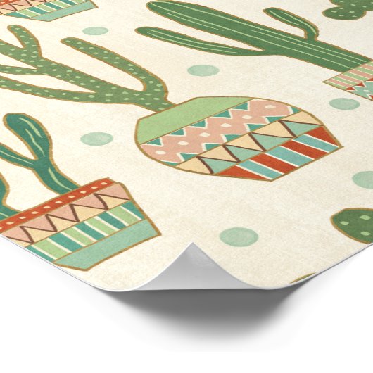 Southwest Geo Step | Cactus Pattern Poster (Hoek)