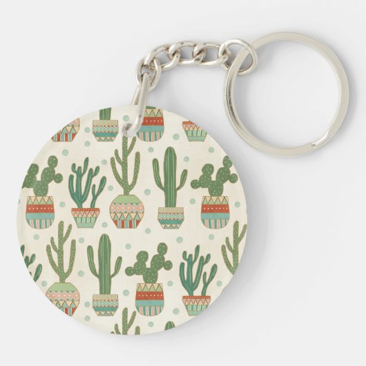 Southwest Geo Step | Cactus Pattern Sleutelhanger (Achterkant)