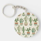 Southwest Geo Step | Cactus Pattern Sleutelhanger (Voorkant)