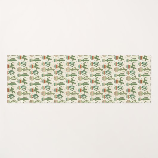 Southwest Geo Step | Cactus Pattern Yogamat (Voorkant (horizontaal))