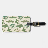 Southwest Geo Step | Duurzame Cactus Patroon Bagagelabel (Voorkant horizontaal)