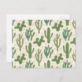 Southwest Geo Step | Duurzame Cactus Patroon Briefkaart (Voorkant / Achterkant)