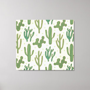 Southwest Geo Step Duurzame Cactus Patroon Canvas Afdruk