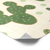 Southwest Geo Step | Duurzame Cactus Patroon Poster (Hoek)