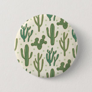 Southwest Geo Step   Duurzame Cactus Patroon Ronde Button 5,7 Cm