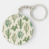 Southwest Geo Step | Duurzame Cactus Patroon Sleutelhanger (Achterkant)