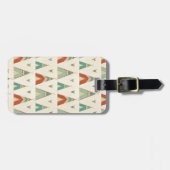 Southwest Geo Step | Geometrische theepatroon Bagagelabel (Voorkant horizontaal)