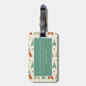 Southwest Geo Step | Geometrische theepatroon Bagagelabel (Achterkant verticaal)