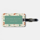 Southwest Geo Step | Geometrische theepatroon Bagagelabel (Achterkant horizontaal)