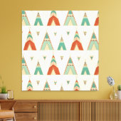 Southwest Geo Step | Geometrische theepatroon Canvas Afdruk (Insitu (Woonkamer))