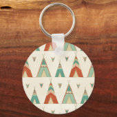 Southwest Geo Step | Geometrische theepatroon Sleutelhanger (Voorkant)