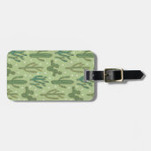 Southwest Geo Step | Groen cactus-patroon Bagagelabel (Voorkant horizontaal)