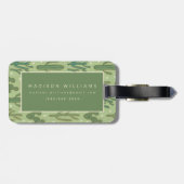 Southwest Geo Step | Groen cactus-patroon Bagagelabel (Achterkant horizontaal)