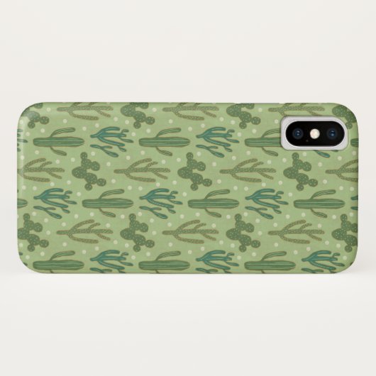Southwest Geo Step | Groen cactus-patroon Case-Mate iPhone Case (Achterkant (horizontaal))