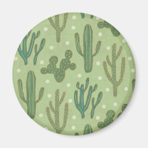 Southwest Geo Step   Groen cactus-patroon Magneet