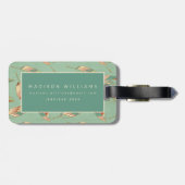 Southwest Geo Step | Groen doezelpatroon Bagagelabel (Achterkant horizontaal)