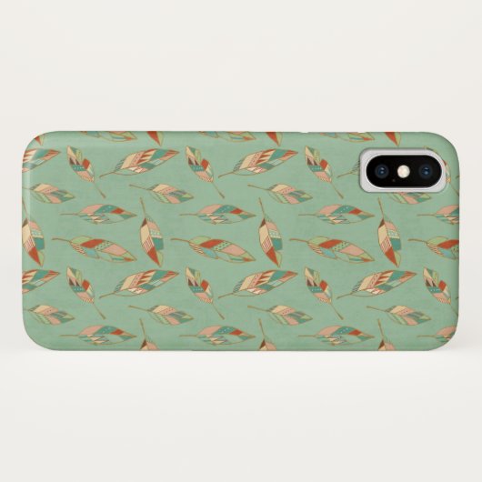 Southwest Geo Step | Groen doezelpatroon Case-Mate iPhone Case (Achterkant (horizontaal))