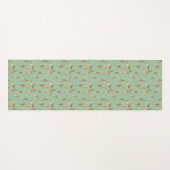 Southwest Geo Step | Groen doezelpatroon Yogamat (Voorkant (horizontaal))