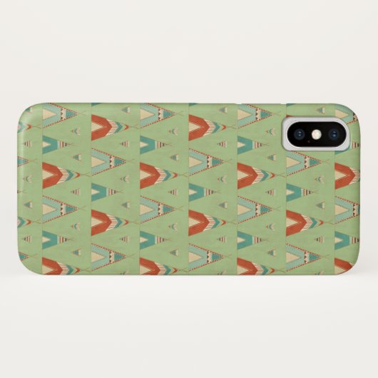 Southwest Geo Step | Groen theepatroon Case-Mate iPhone Case (Achterkant (horizontaal))