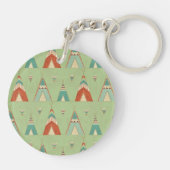 Southwest Geo Step | Groen theepatroon Sleutelhanger (Achterkant)