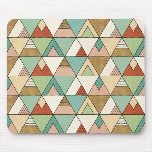 Southwest Geo Step | Hand Drawn Tribal Pattern Muismat (Voorkant)