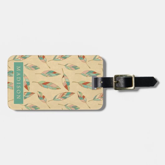 Southwest Geo Step | Koraalbedekking Bagagelabel (Voorkant horizontaal)