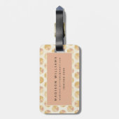 Southwest Geo Step | Oranje cirkelpatroon Bagagelabel (Achterkant verticaal)