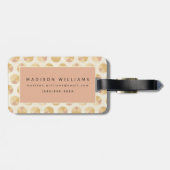 Southwest Geo Step | Oranje cirkelpatroon Bagagelabel (Achterkant horizontaal)