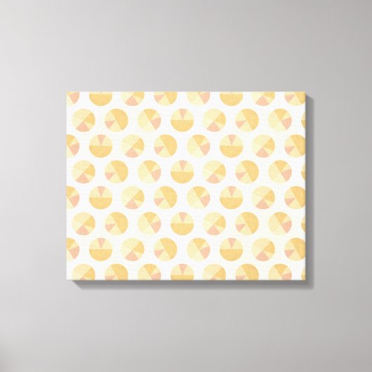 Southwest Geo Step | Oranje cirkelpatroon Canvas Afdruk (Voorkant)