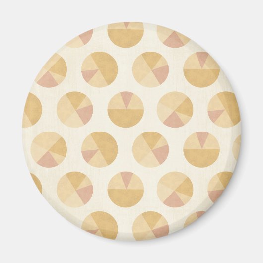 Southwest Geo Step | Oranje cirkelpatroon Magneet (Voorkant)