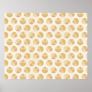 Southwest Geo Step   Oranje cirkelpatroon Poster