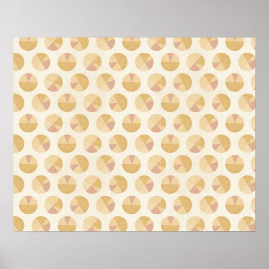 Southwest Geo Step | Oranje cirkelpatroon Poster (Voorkant)