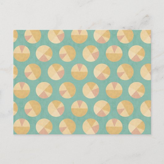 Southwest Geo Step | Oranje en groen cirkelpatroon Briefkaart (Voorkant)