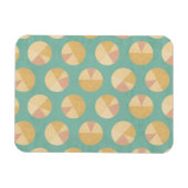 Southwest Geo Step | Oranje en groen cirkelpatroon Magneet (Horizontaal)