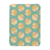 Southwest Geo Step | Oranje en groen cirkelpatroon Magneet (Verticaal)