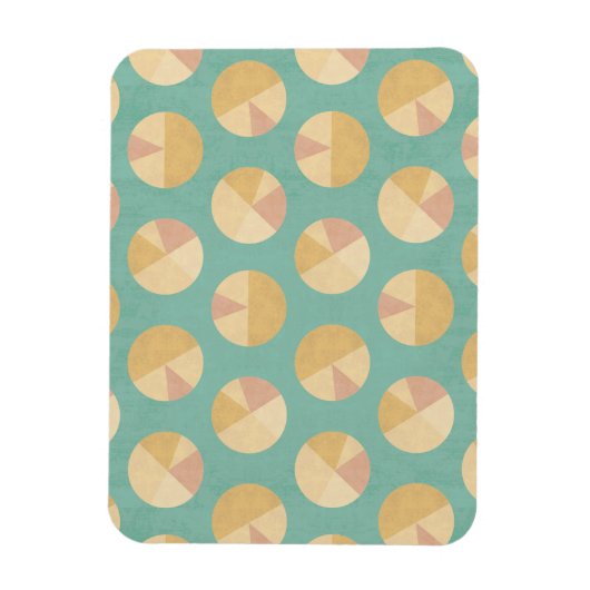 Southwest Geo Step | Oranje en groen cirkelpatroon Magneet (Verticaal)