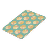 Southwest Geo Step | Oranje en groen cirkelpatroon Magneet (Linkerzijde)