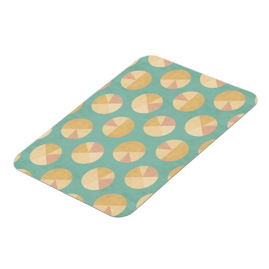 Southwest Geo Step | Oranje en groen cirkelpatroon Magneet (Linkerzijde)