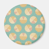 Southwest Geo Step | Oranje en groen cirkelpatroon Magneet (Voorkant)