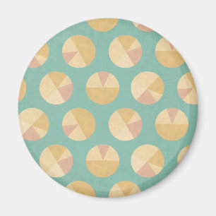 Southwest Geo Step   Oranje en groen cirkelpatroon Magneet