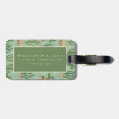 Southwest Geo Step | Potted Cactus Pattern Bagagelabel (Achterkant horizontaal)