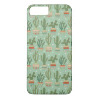 Southwest Geo Step | Potted Cactus Pattern