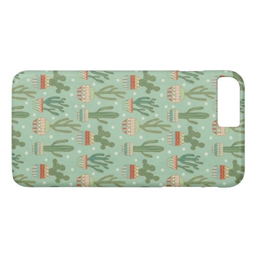 Southwest Geo Step | Potted Cactus Pattern Case-Mate iPhone Case (Achterkant (Horizontaal))