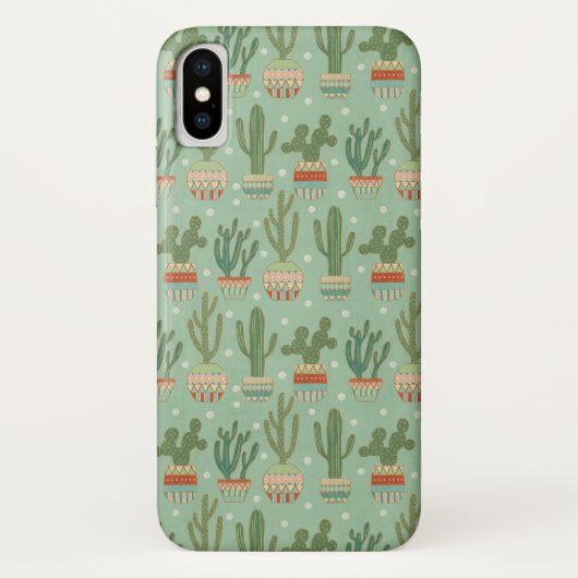 Southwest Geo Step | Potted Cactus Pattern Case-Mate iPhone Case (Achterkant)